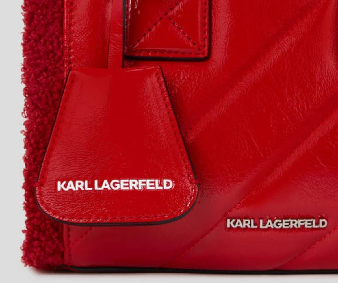 Karl Lagerfeld Simone Crossbody With Strap Pouch - Crimson